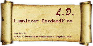 Lumnitzer Dezdemóna névjegykártya